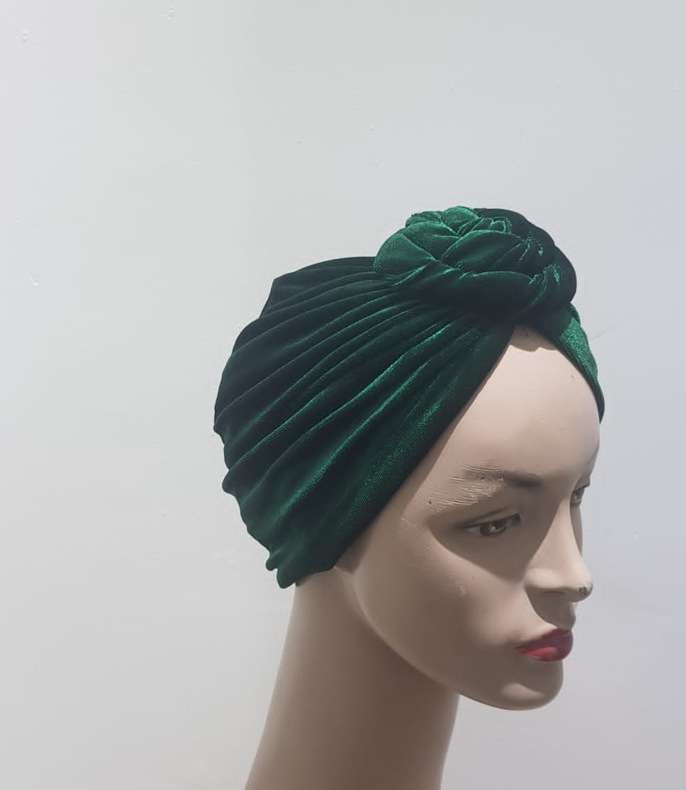 "Velvet Opulence Turban Headband"