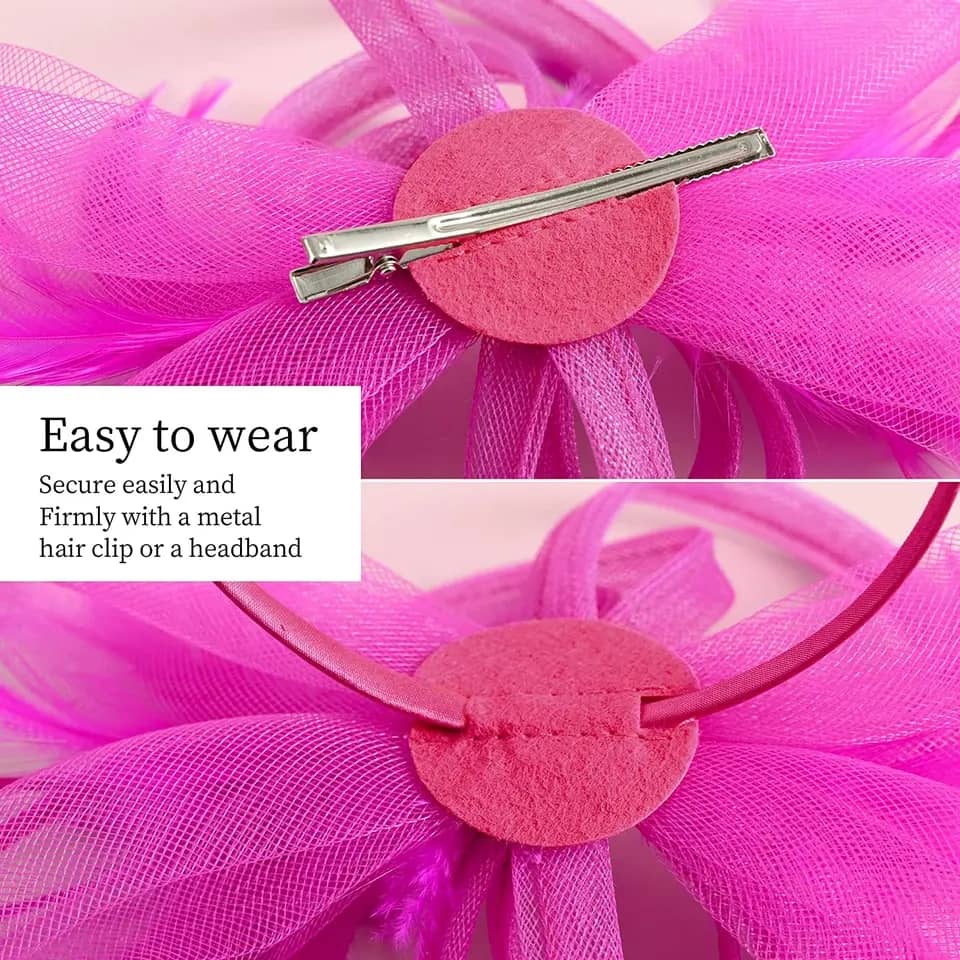 "Elegant Crin & feather fascinator"