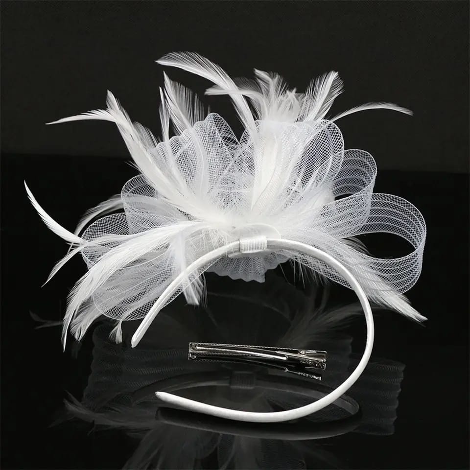 "Crin & feather fascinator"