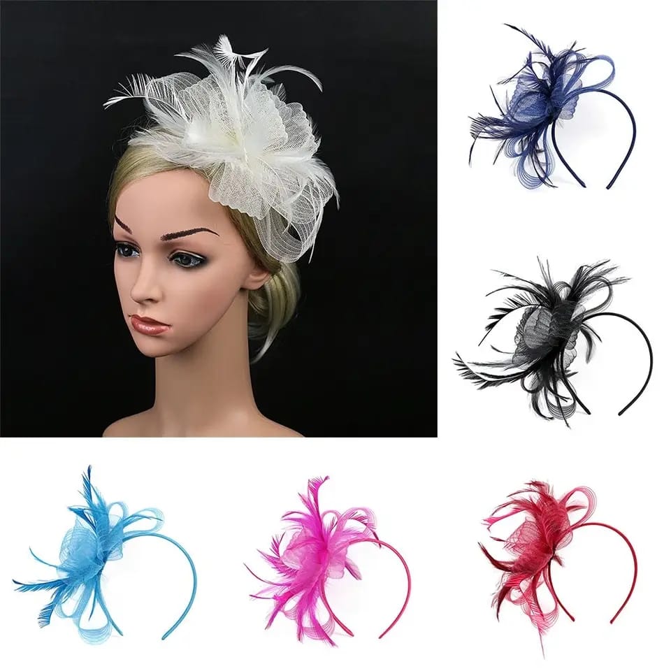 "Crin & feather fascinator"