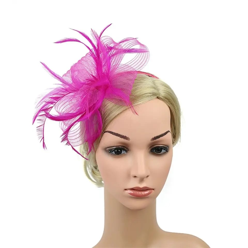 "Crin & feather fascinator"