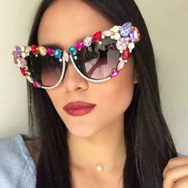 Glamorous crystal studded sunglasses