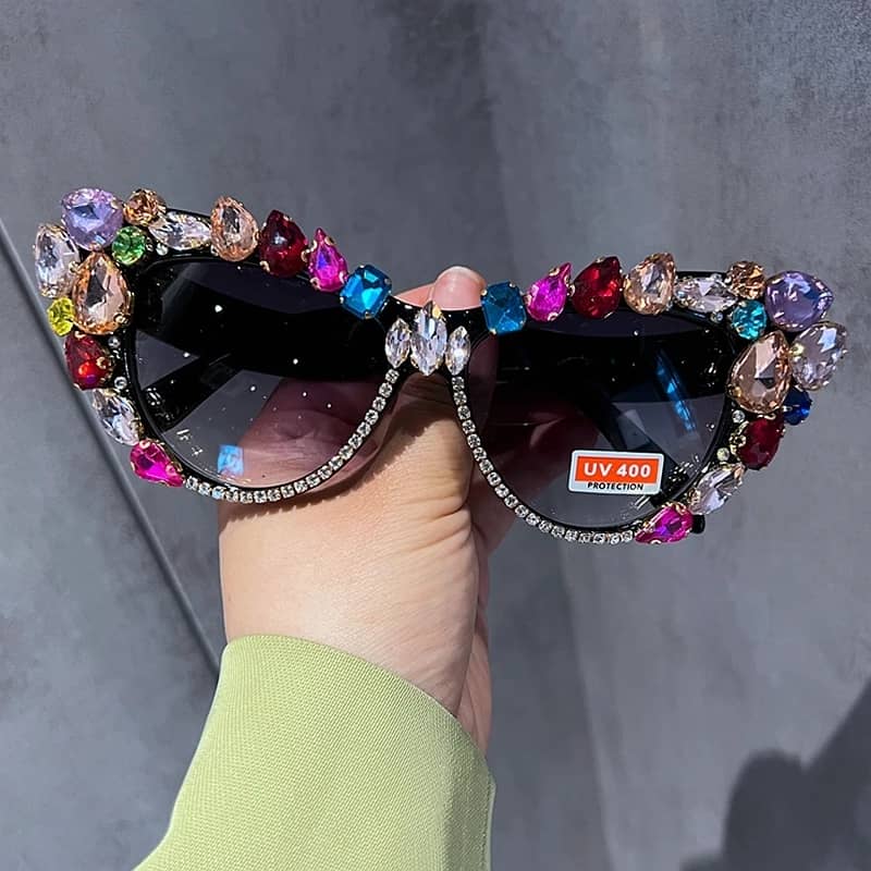 Glamorous crystal studded sunglasses