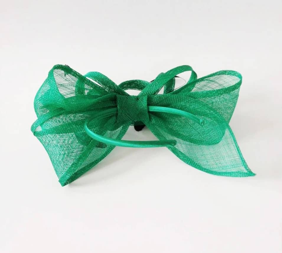 Verdant Vogue Sinamay Feathered Fascinator