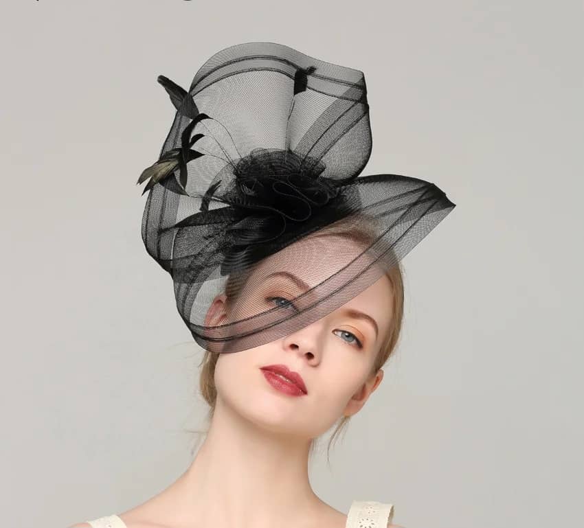 Noir Elegant Crinoline Fascinator