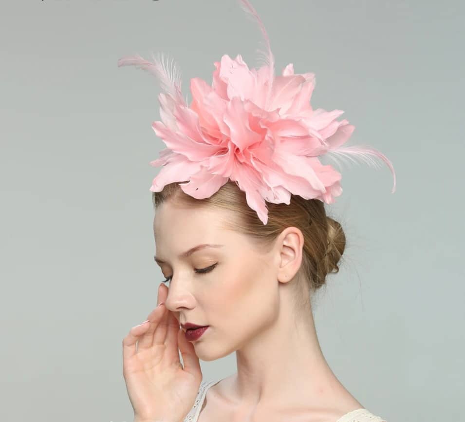 "Blush Feather Bloom Fascinator": A Whisper of Romance