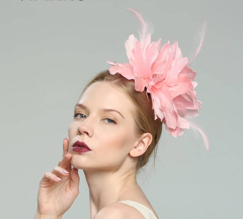 "Blush Feather Bloom Fascinator": A Whisper of Romance