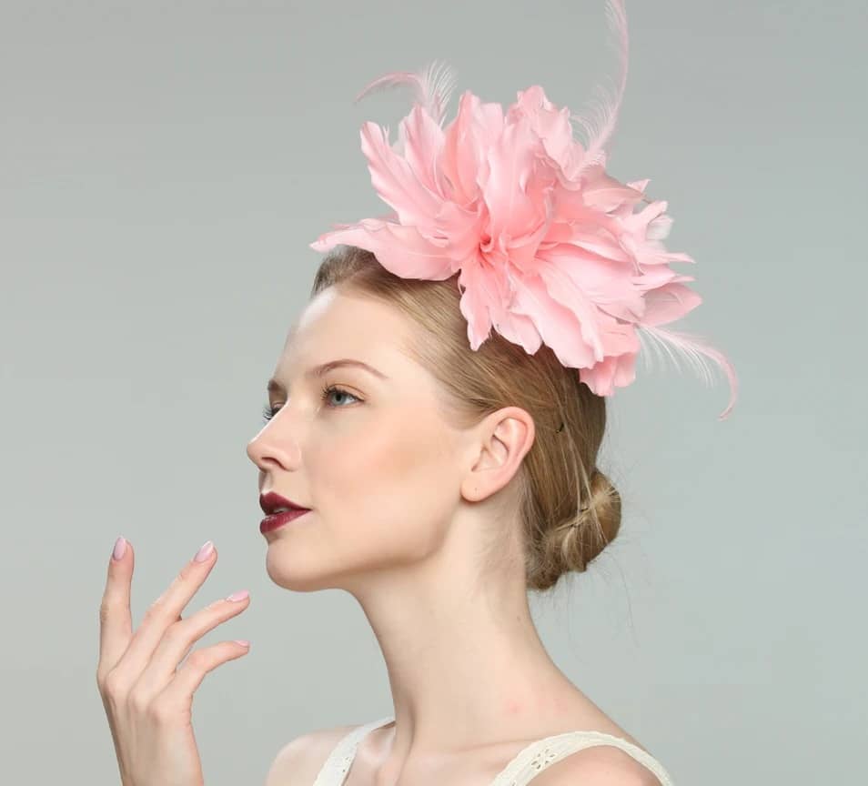 "Blush Feather Bloom Fascinator": A Whisper of Romance