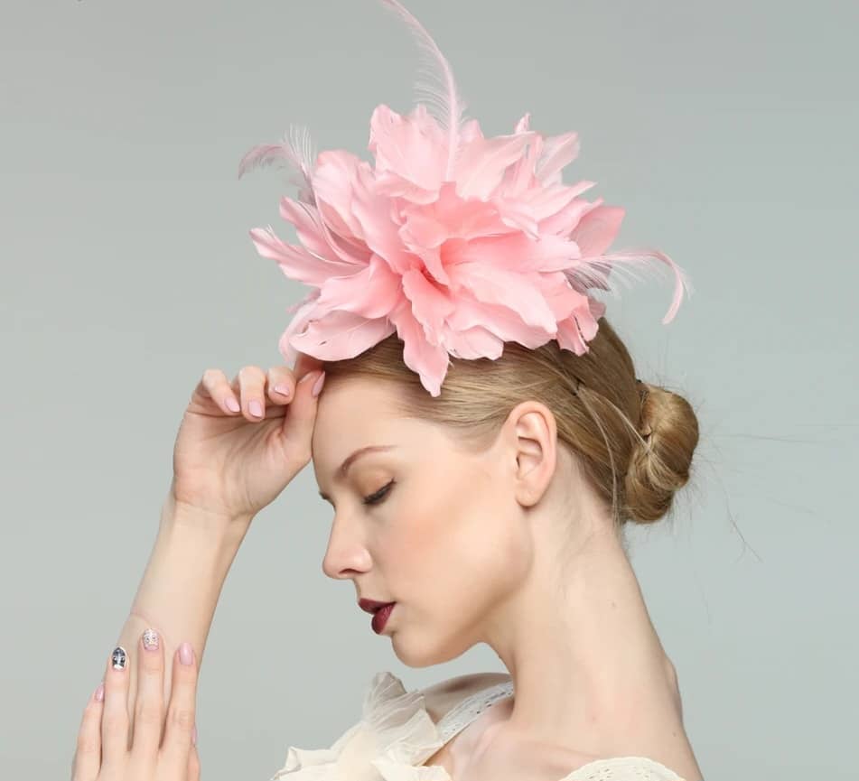 "Blush Feather Bloom Fascinator": A Whisper of Romance