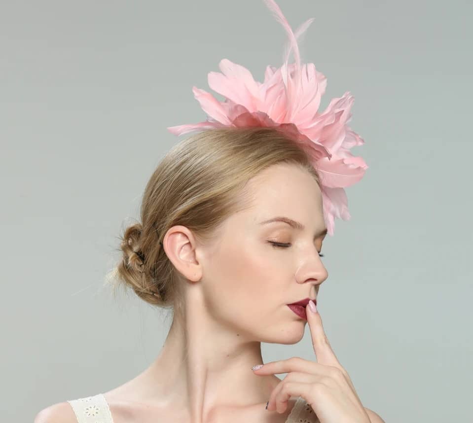 "Blush Feather Bloom Fascinator": A Whisper of Romance