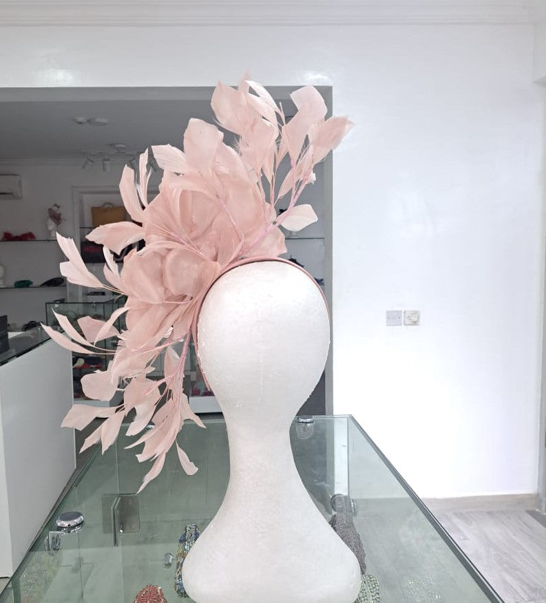 Blush Floral Statement Fascinator