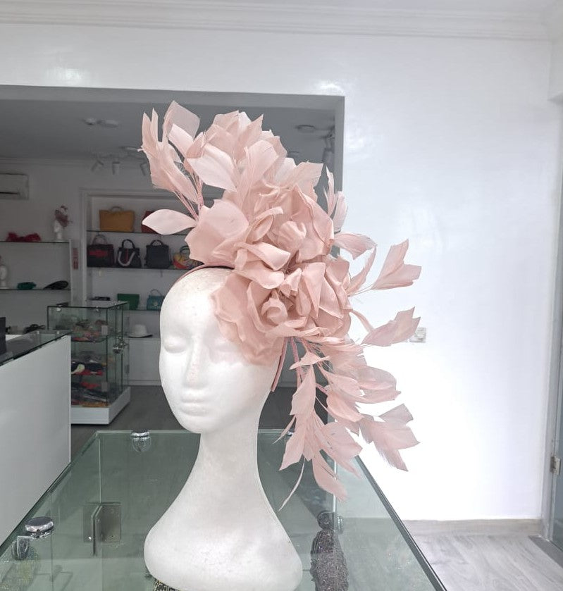 Blush Floral Statement Fascinator