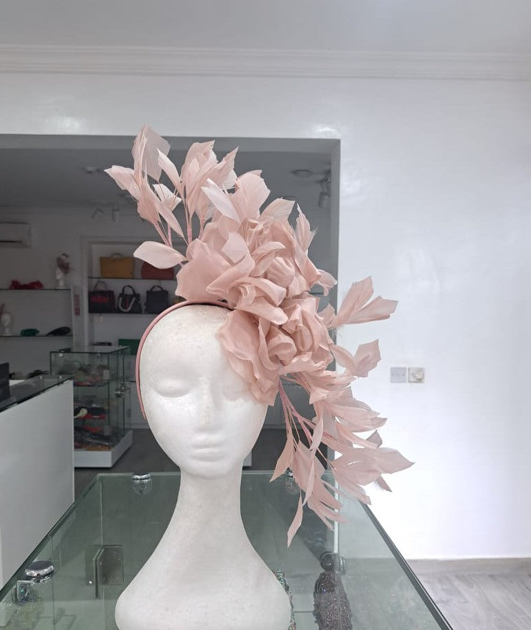 Blush Floral Statement Fascinator