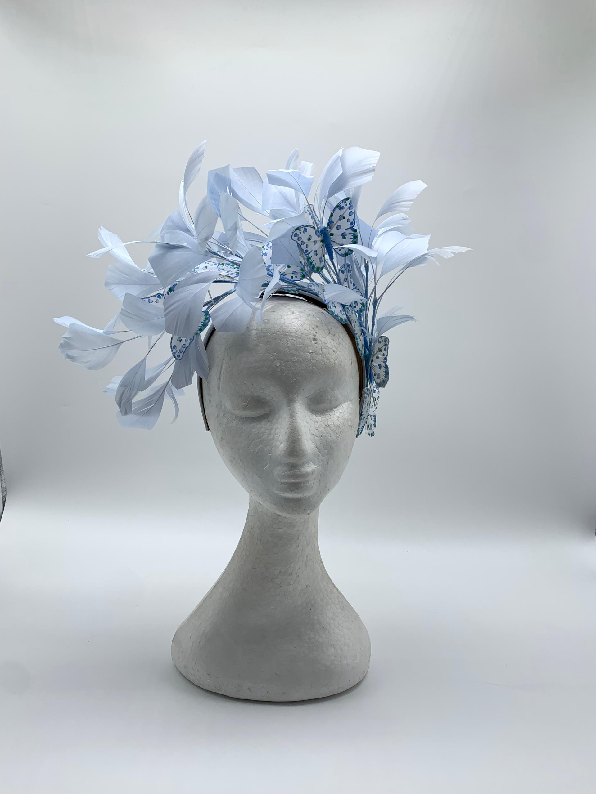 Floral Burst Feather Fascinator