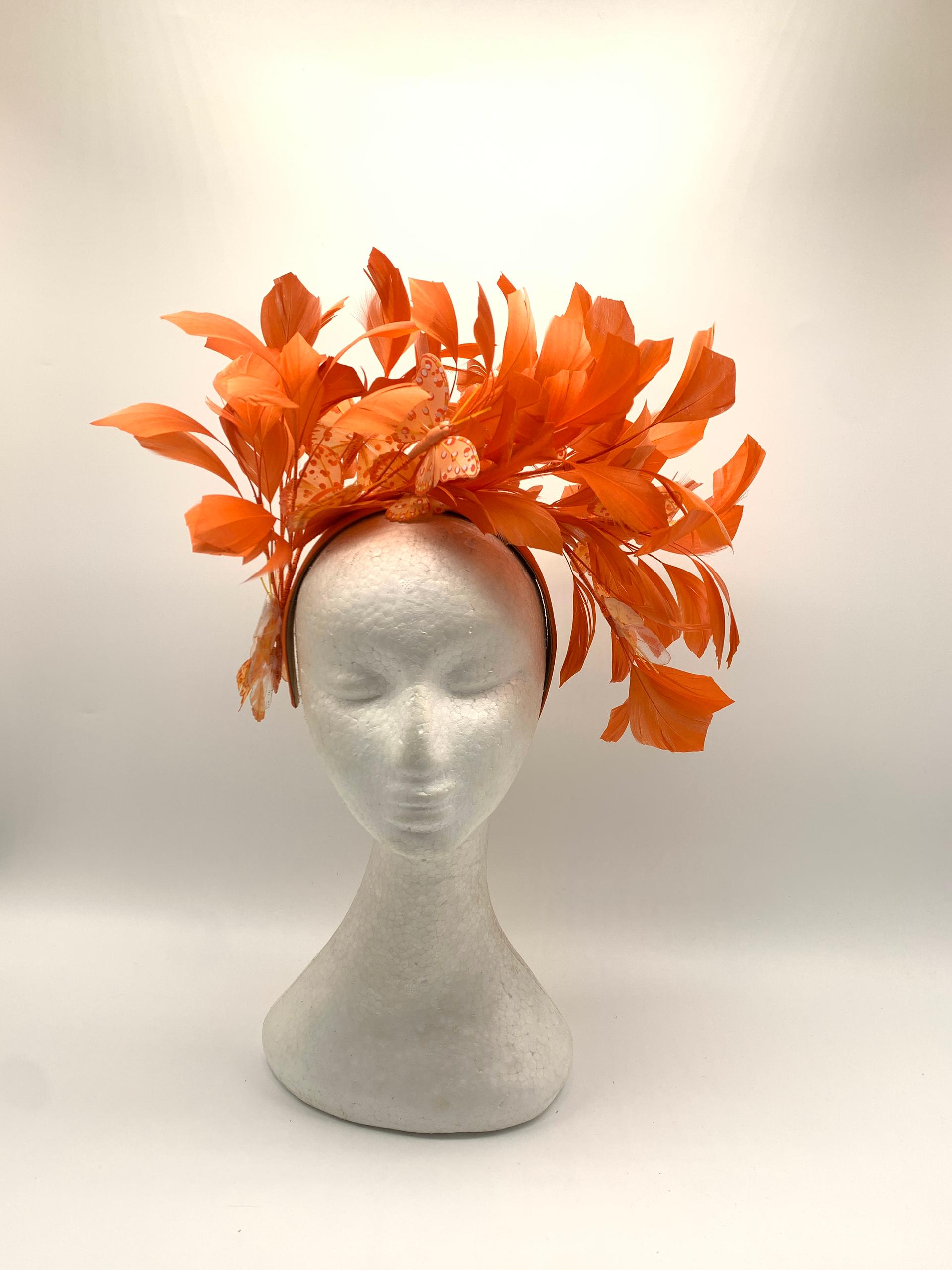 Floral Burst Feather Fascinator