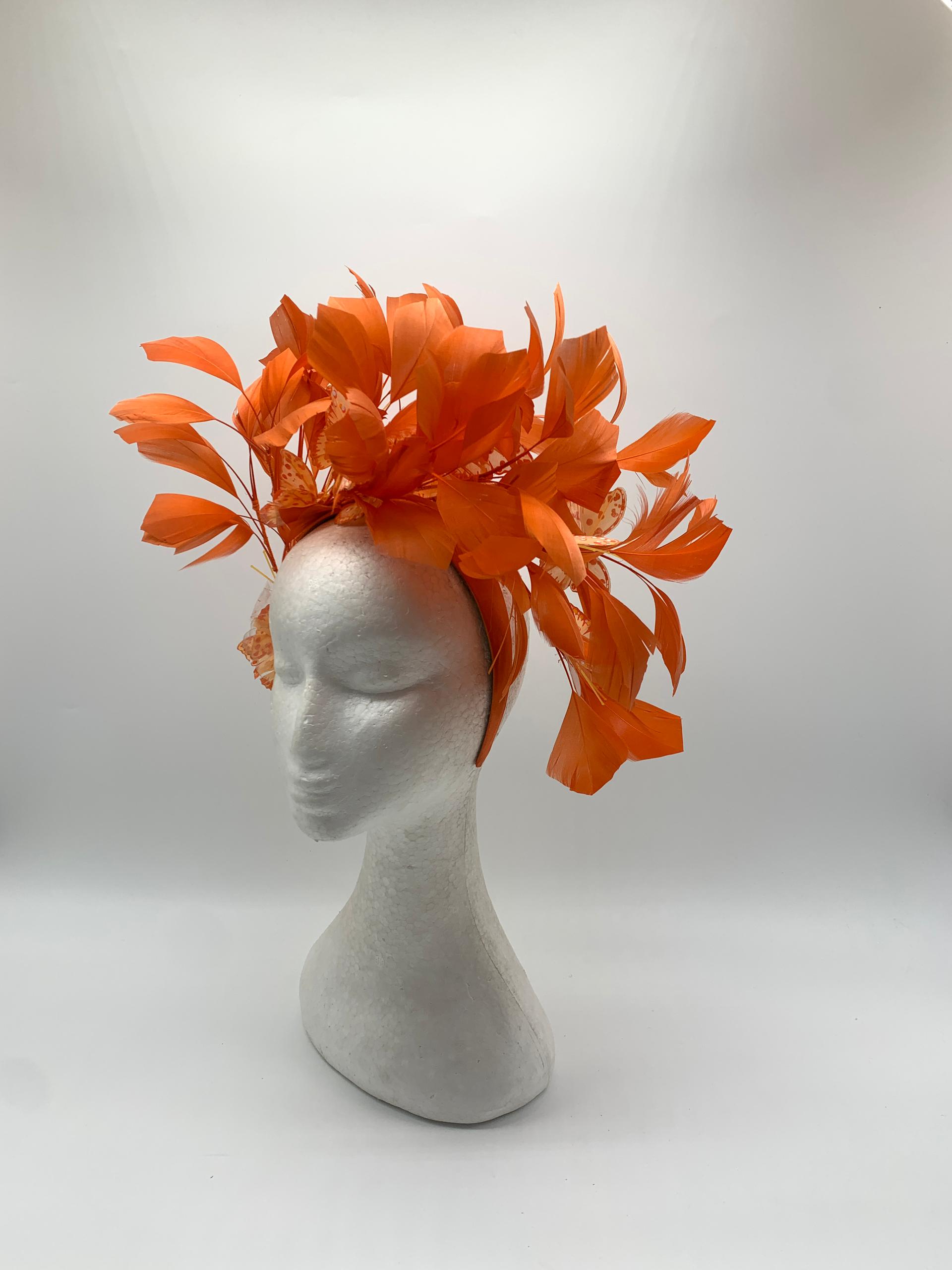 Floral Burst Feather Fascinator