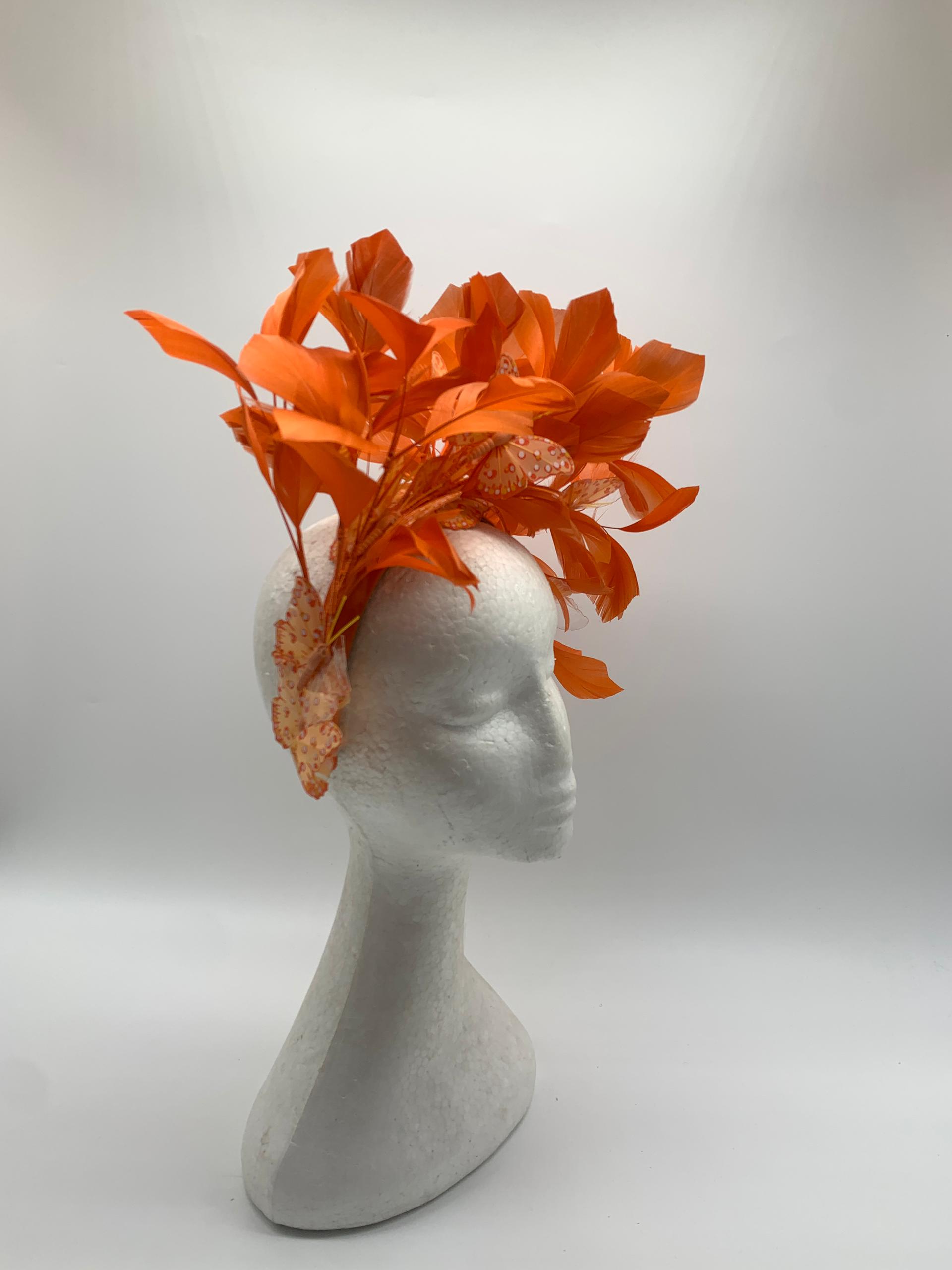 Floral Burst Feather Fascinator