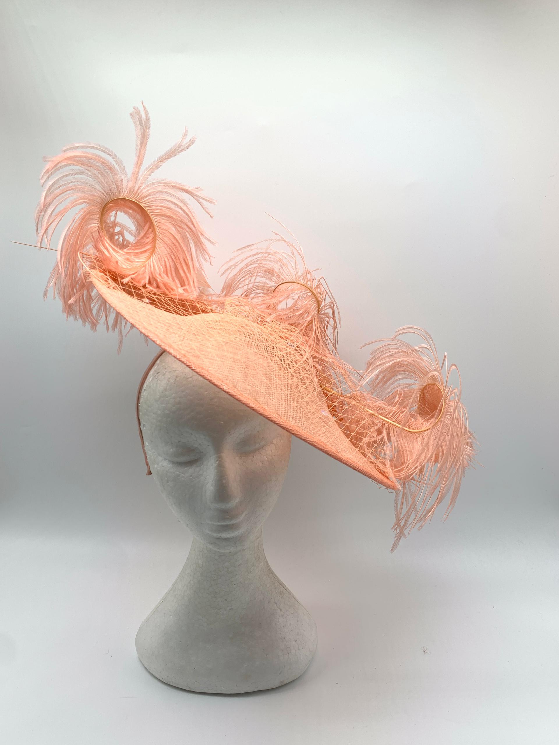 Spectrum Elegance Sinamay Feathered Fascinator