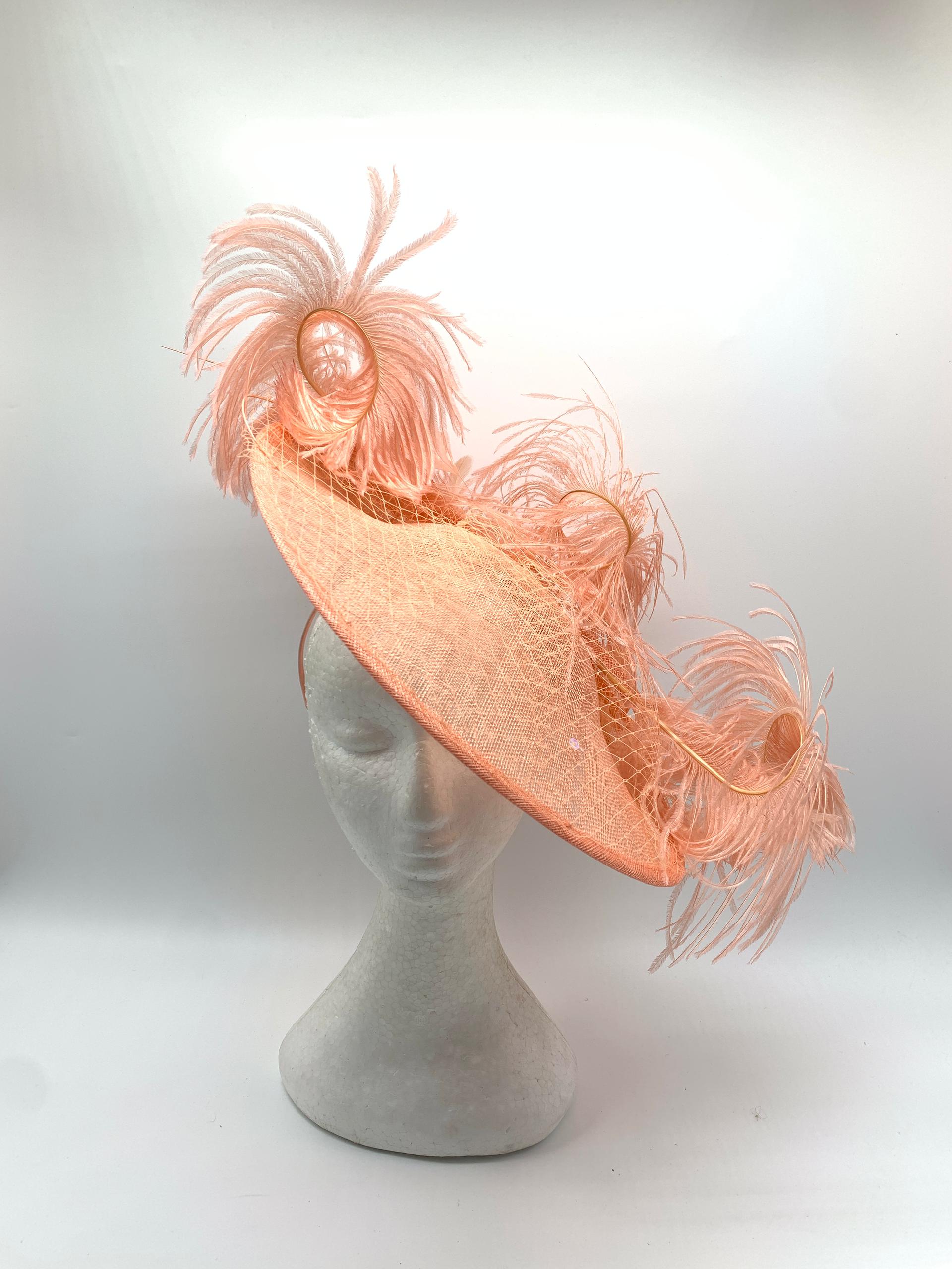 Spectrum Elegance Sinamay Feathered Fascinator