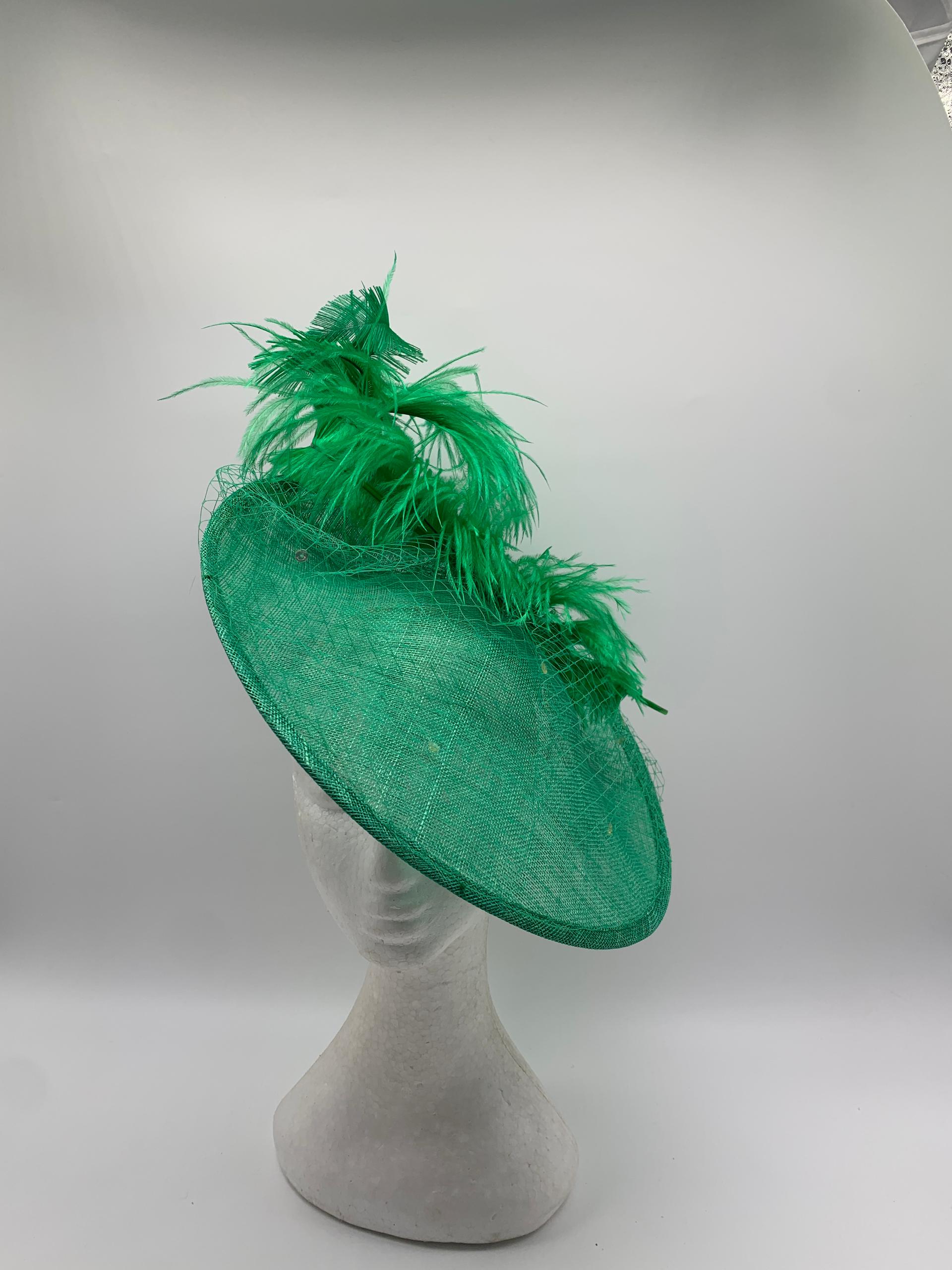 Spectrum Elegance Sinamay Feathered Fascinator