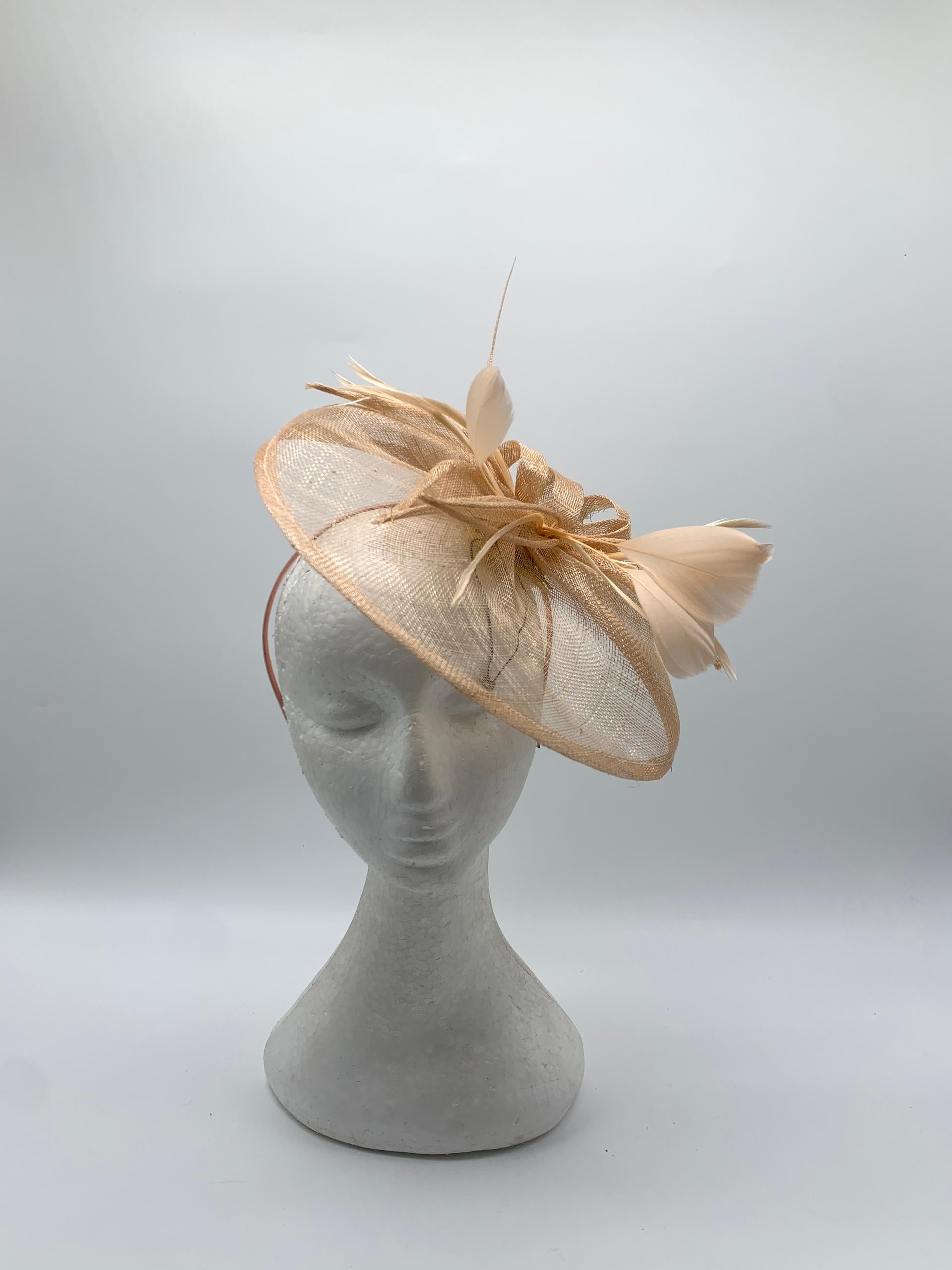 Peach Whisper Fascinator