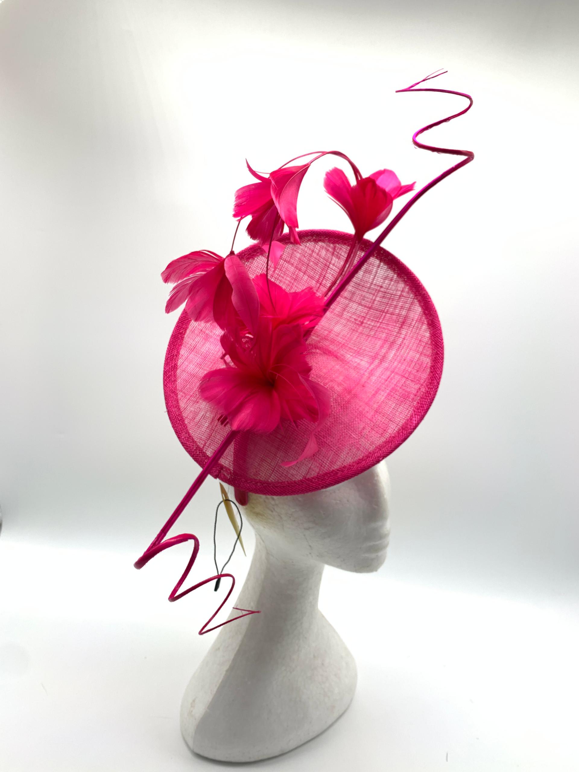 Sapphire Sinamay Feather-flowery Fascinator