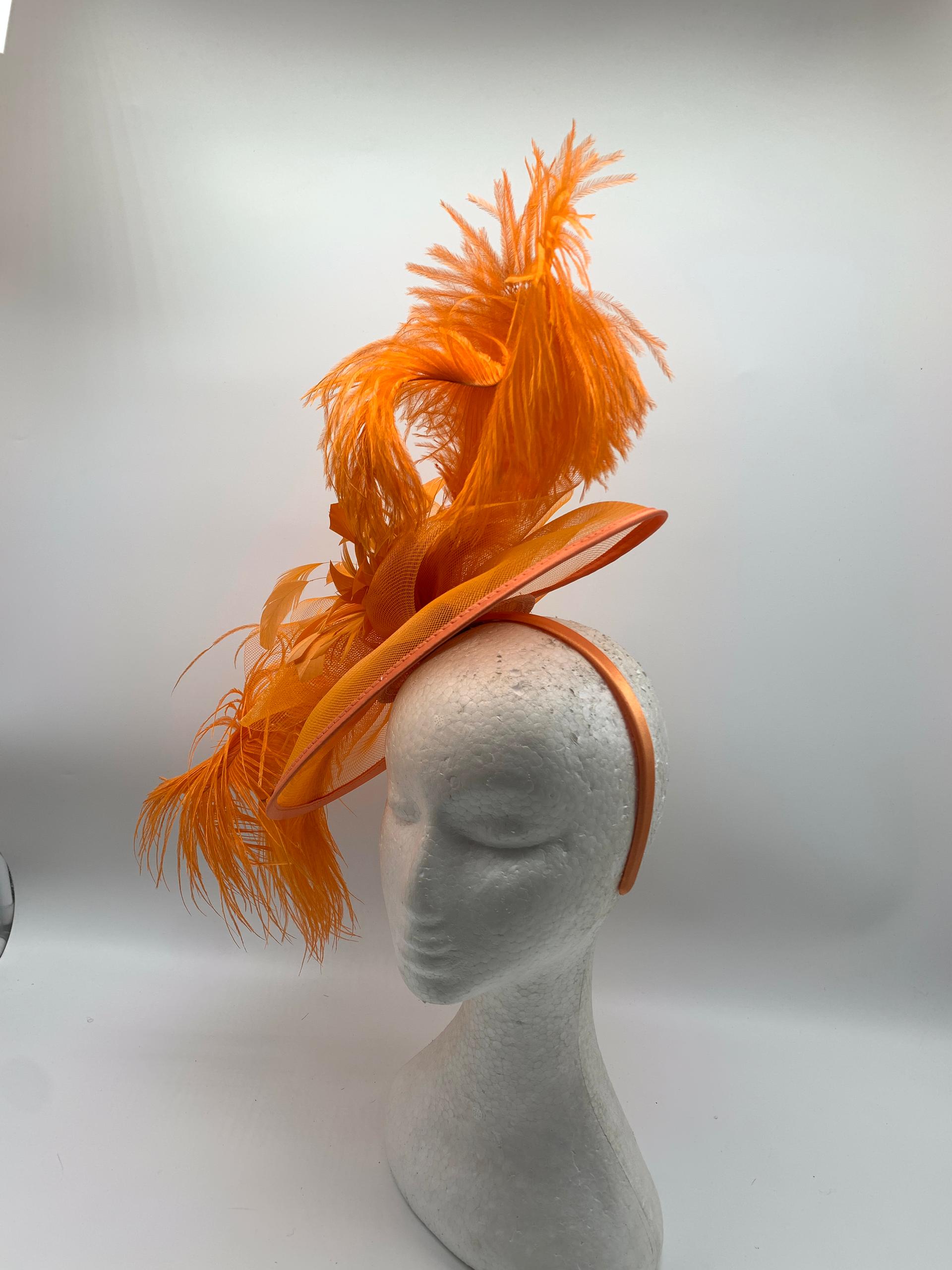 Elegant Crinoline Fascinator with Feathers