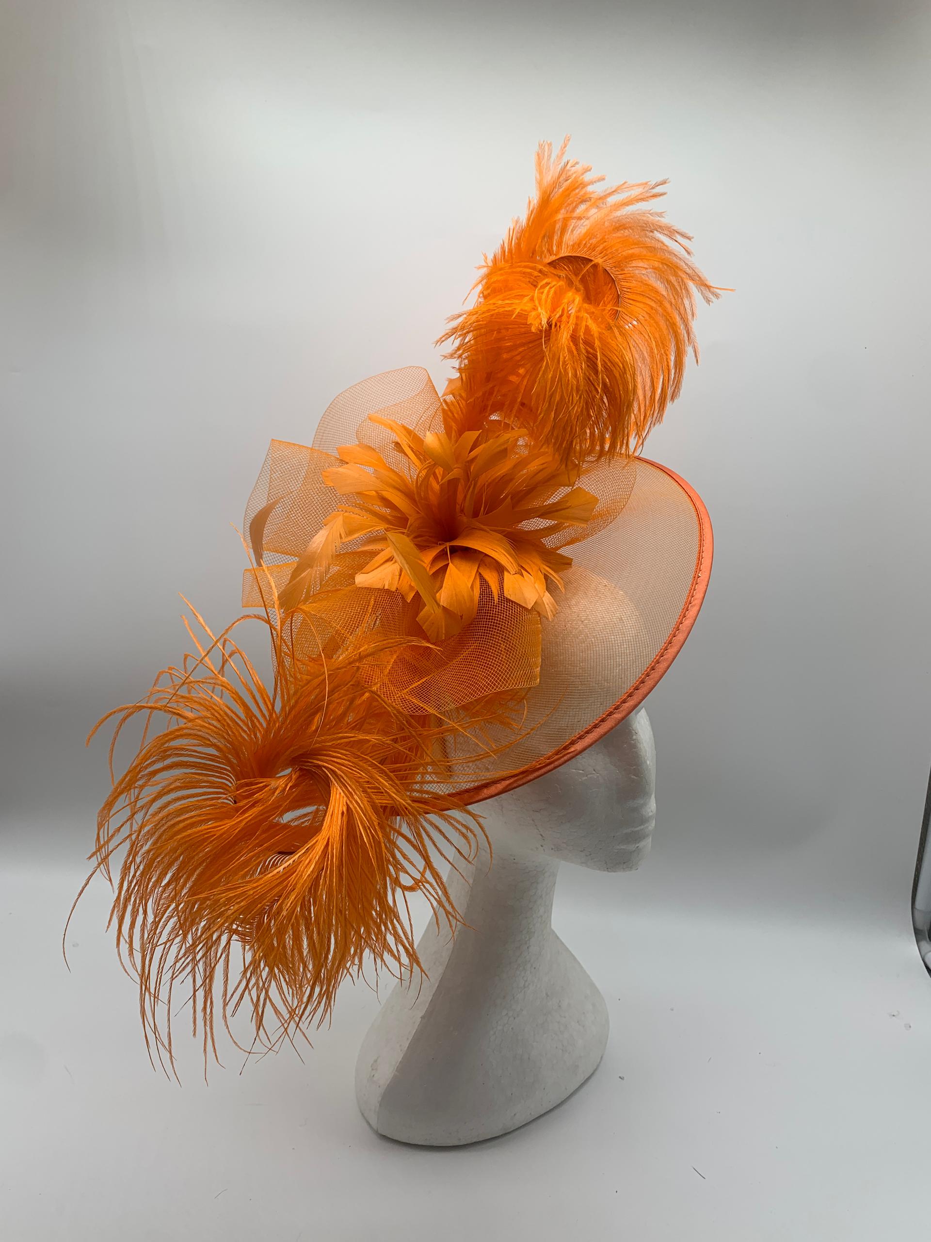 Elegant Crinoline Fascinator with Feathers