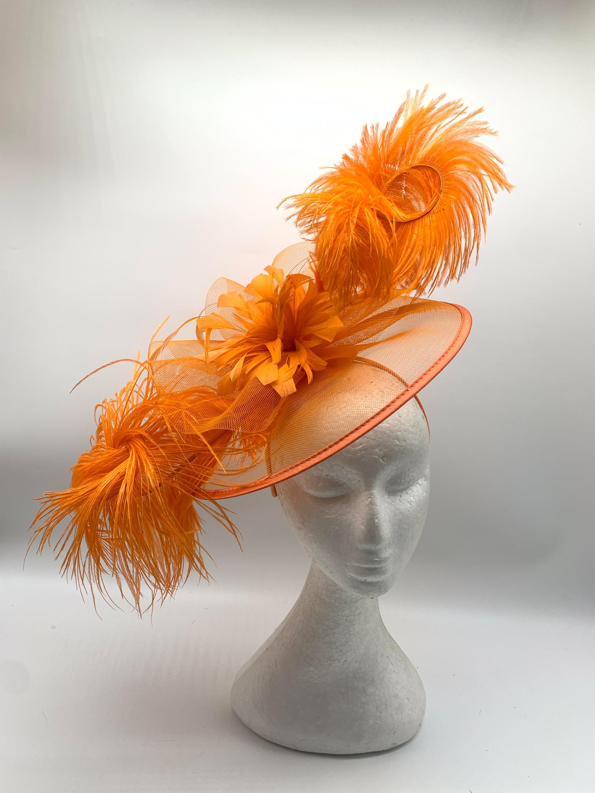 Elegant Crinoline Fascinator with Feathers