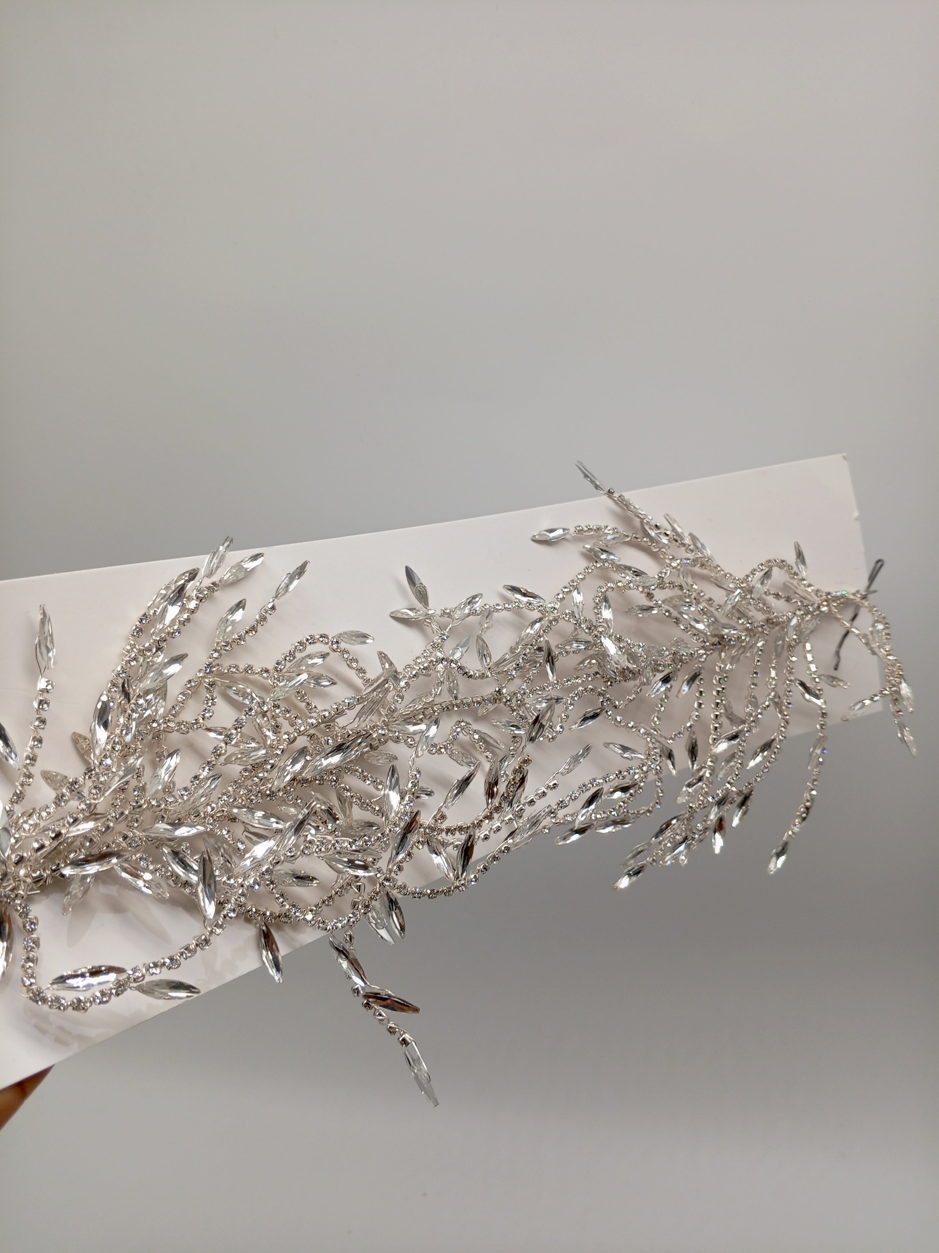 Ethereal Crystal Vine Bridal Hairpiece