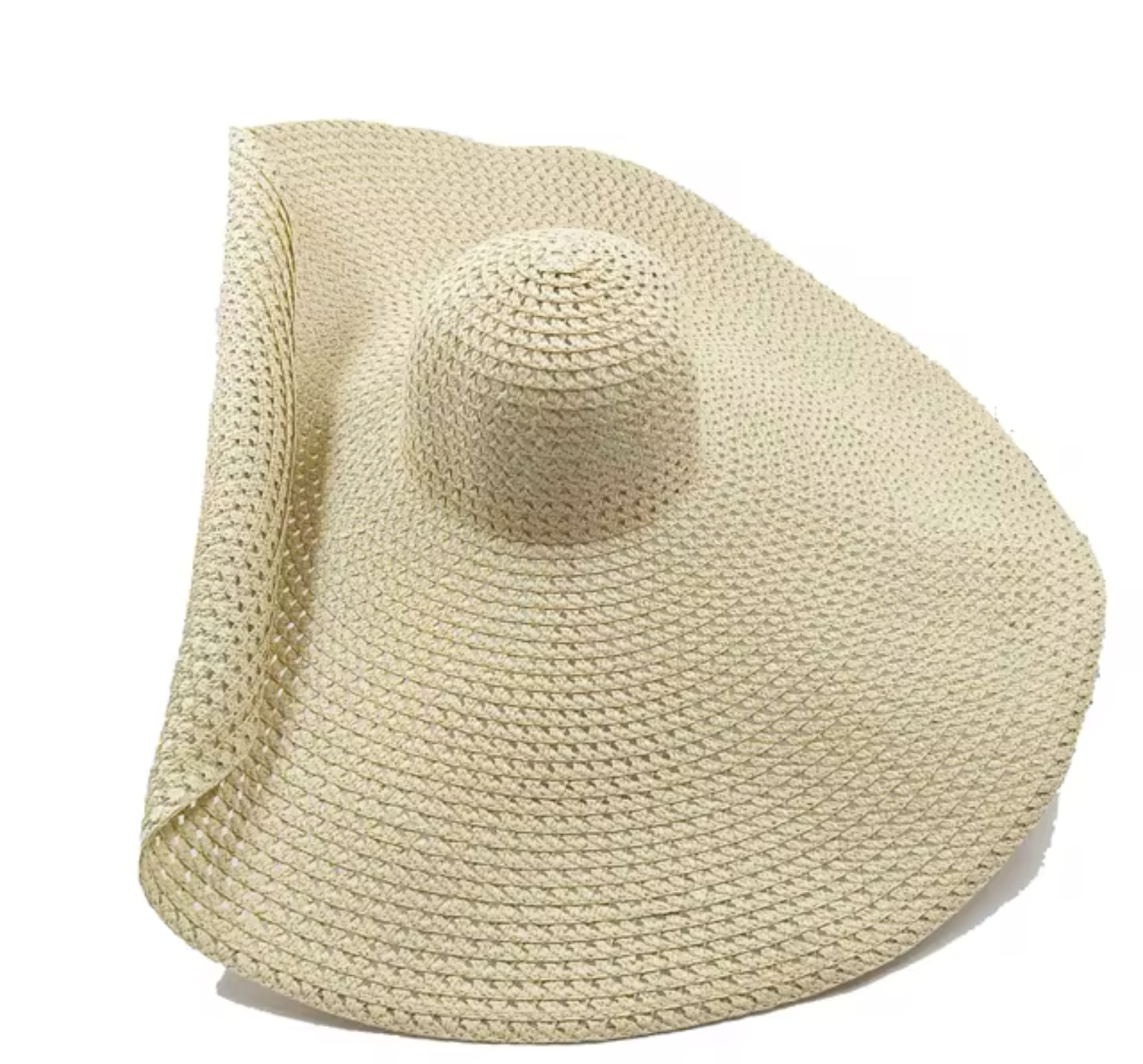 Glamorous Extra large, blocked straw hat for all your summer outings