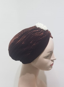 Velvet Elegance Turban Collection with Pearl Cluster Embellishments