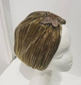 Radiant Shimmer Pleated Turban