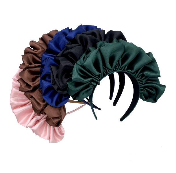 Ruffled Satin Crown Headband