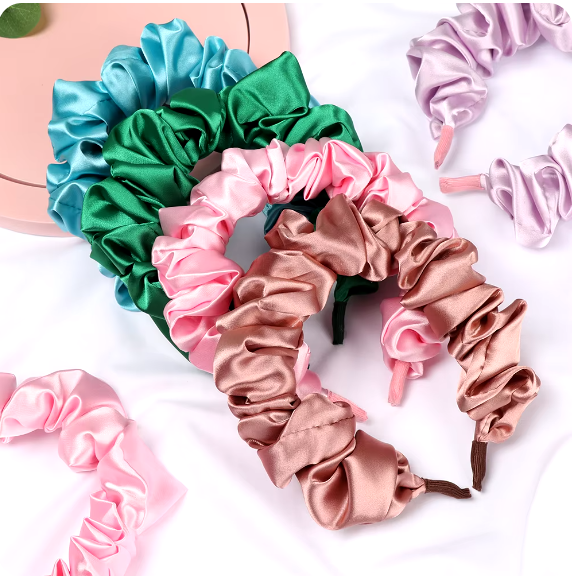 Ruched Satin Headband