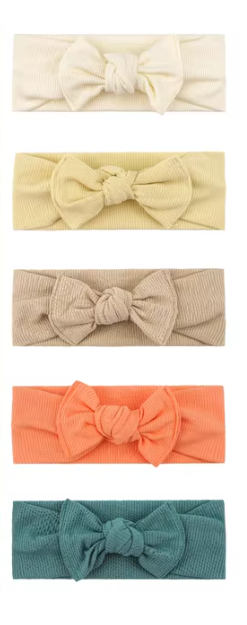 Soft Knotted Baby Headbands 5 colors