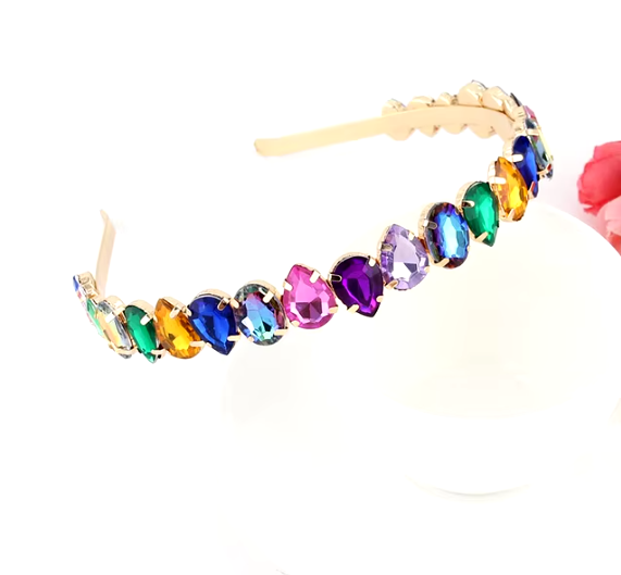 Rainbow Radiance Jewel Headband