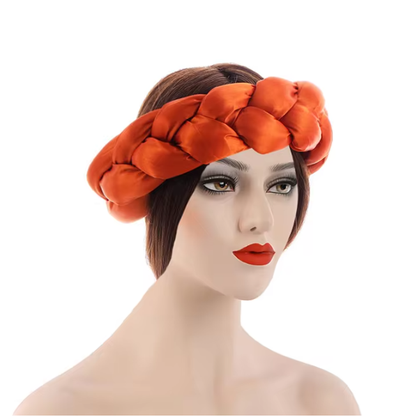 "Luxury Satin Braided Headband"