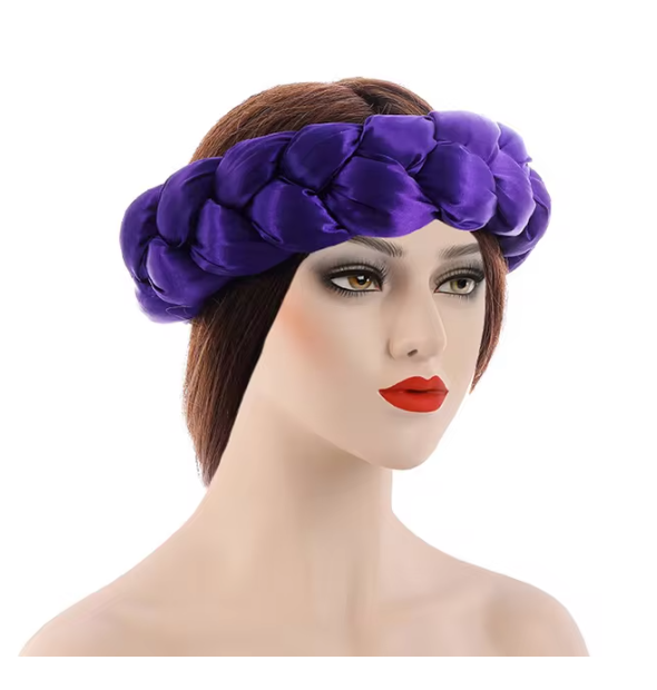 "Luxury Satin Braided Headband"