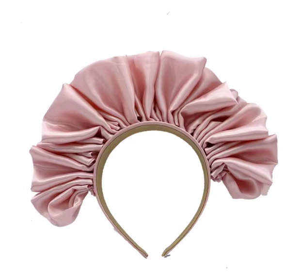 Ruffled Satin Crown Headband