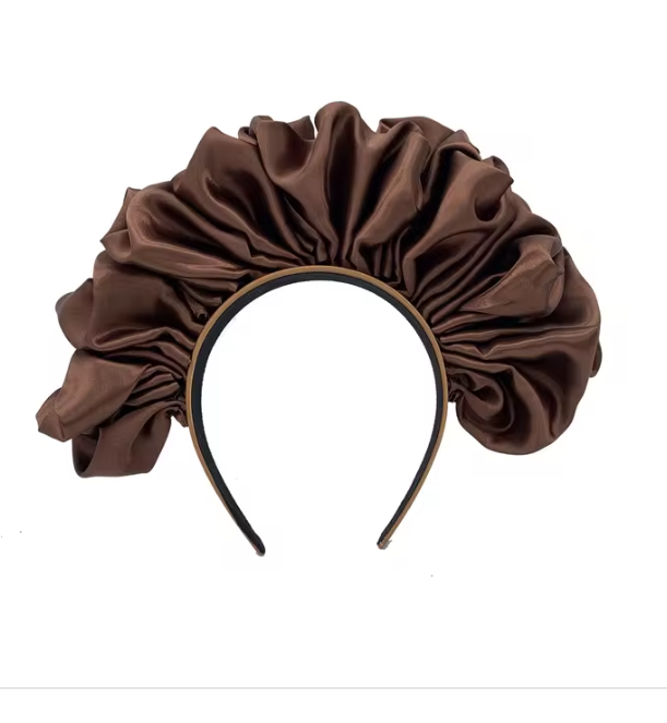 Ruffled Satin Crown Headband