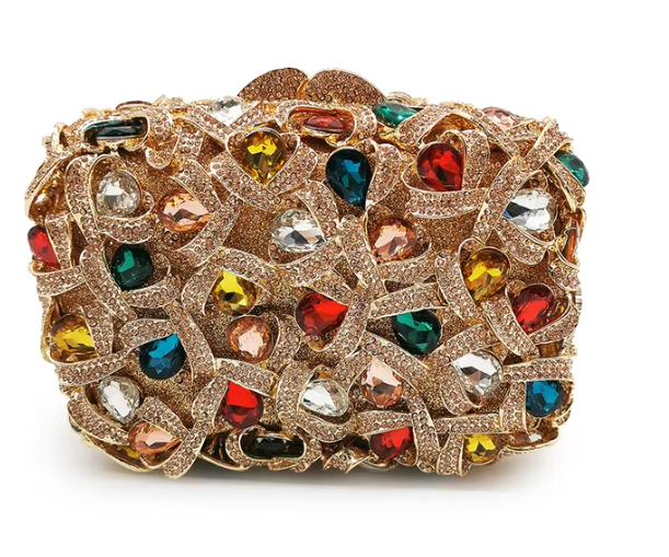 Large Rhinestone clutch bag