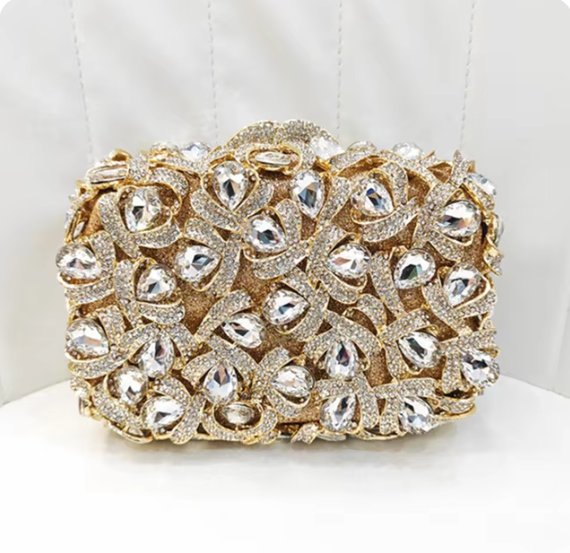 Large Rhinestone clutch bag