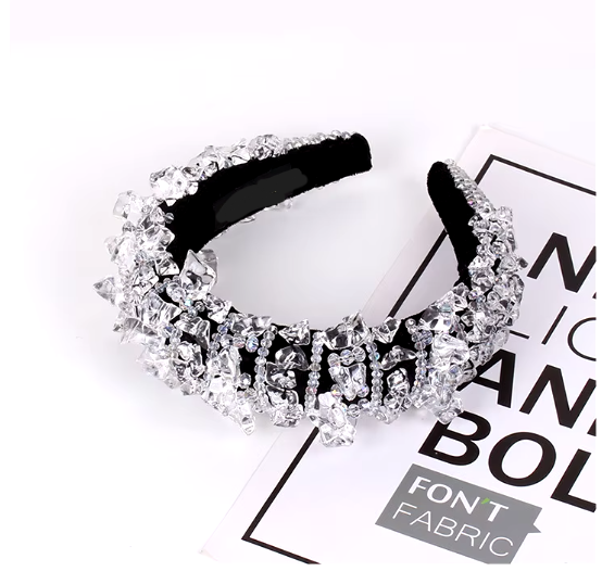 Icy Elegance: A Crystal Embellished Statement Headband