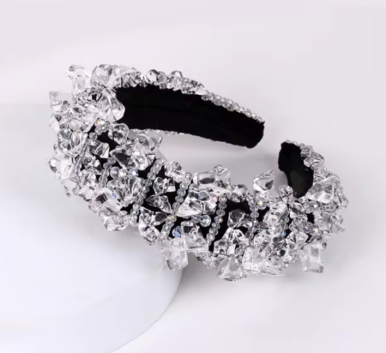 Icy Elegance: A Crystal Embellished Statement Headband