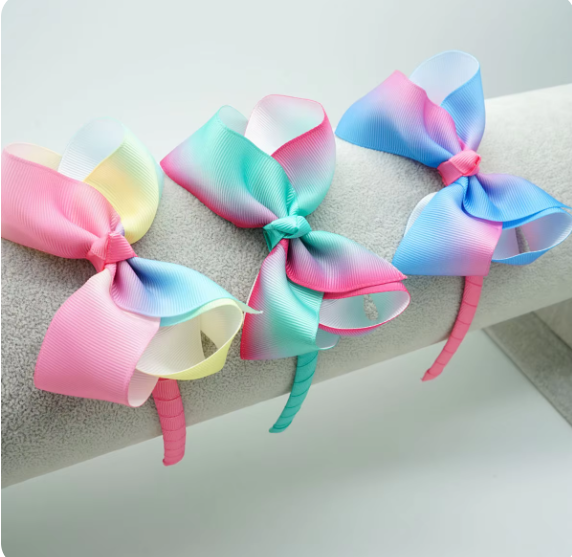 Colorful Gradient Bow Headbands