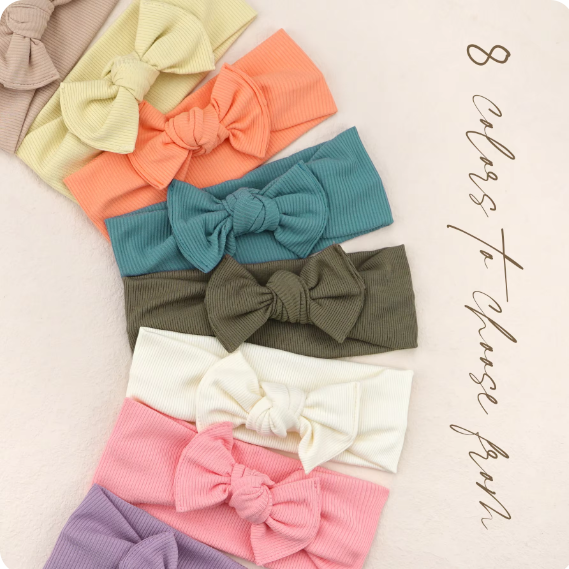 Soft Knotted Baby Headbands 4 colors