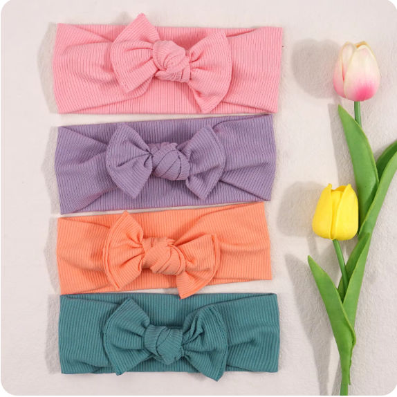 Soft Knotted Baby Headbands 4 colors