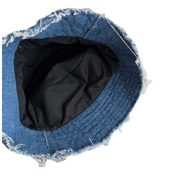 Distressed Patchwork Denim Bucket Hat