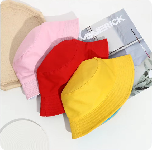 Reversible Double-Sided Bucket Hats